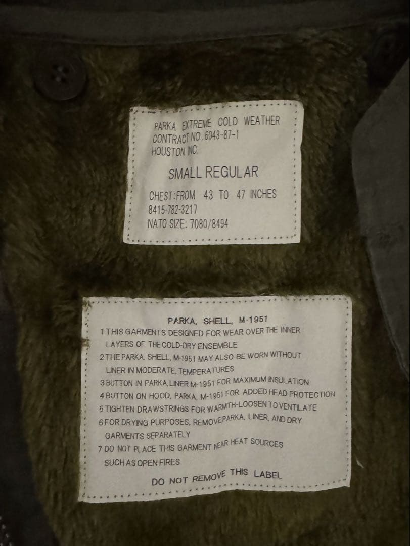 [送料無料][美品] ヒューストンM51ミリタリーパーカーモッズコート