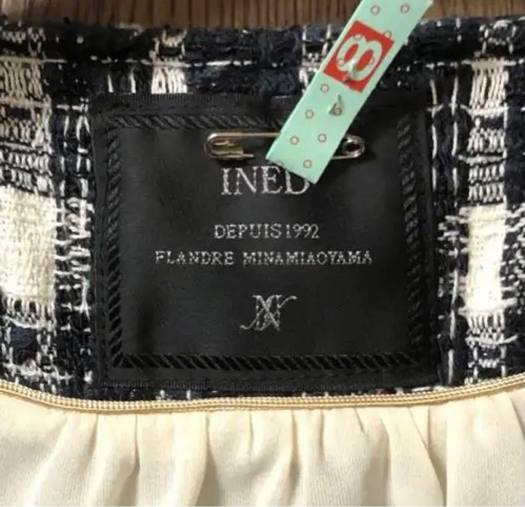 【美品】INED イネド　大きいサイズ17号　スーツ　ネイビー　紺