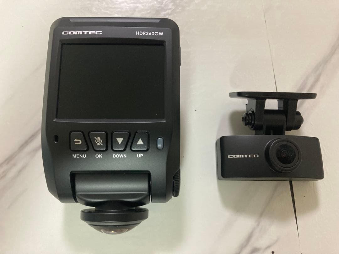 riiコムテック HDR360GW 前後2カメラ　ドライブレコーダー