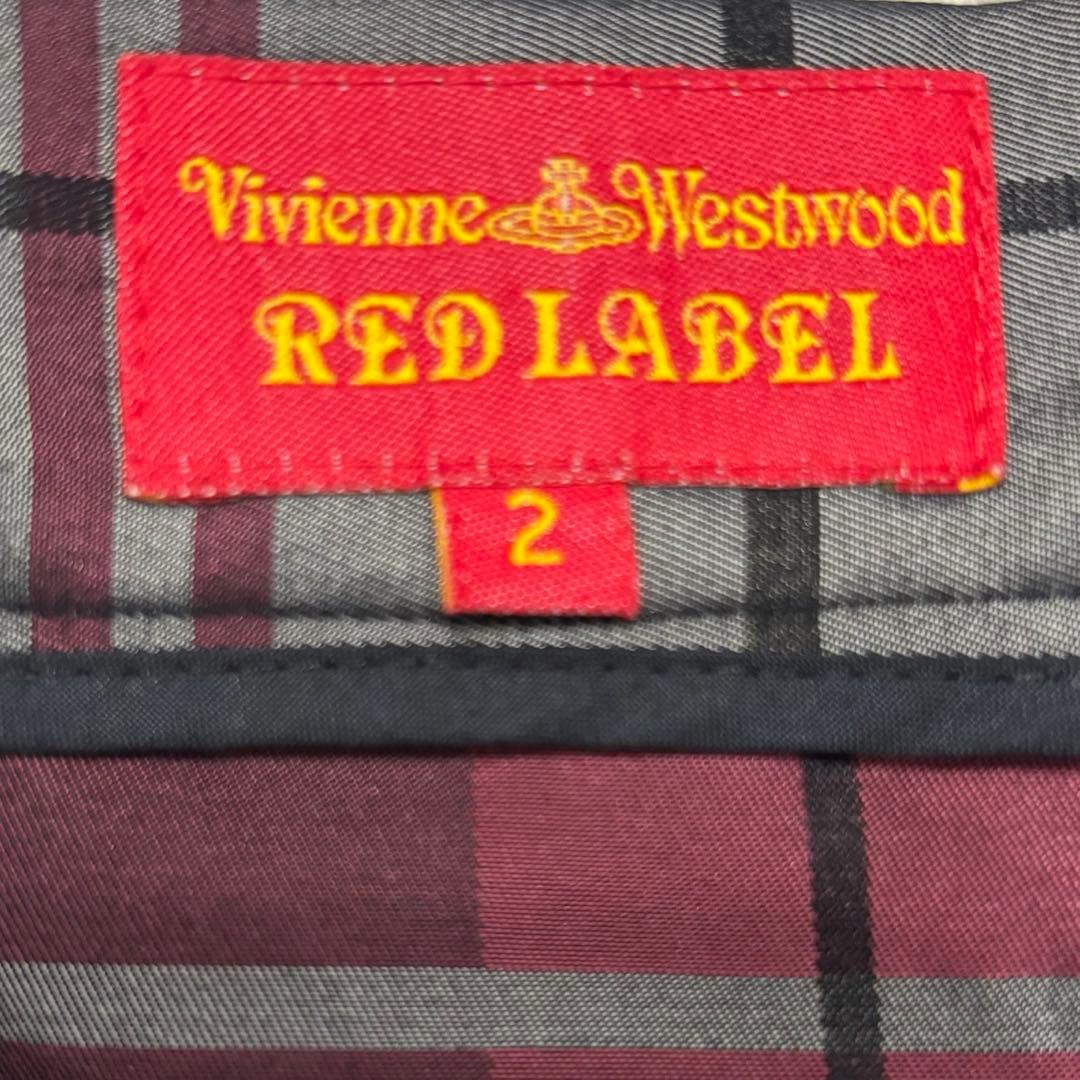 ヴィヴィアンウエストウッド　変形ミニスカート　ロゴボタン　チェック　ティアード