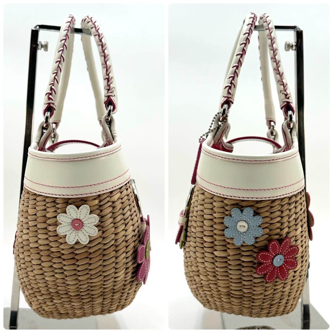 COACH コーチ ソーホー かごバッグ フラワーモチーフ 内側シグネチャー