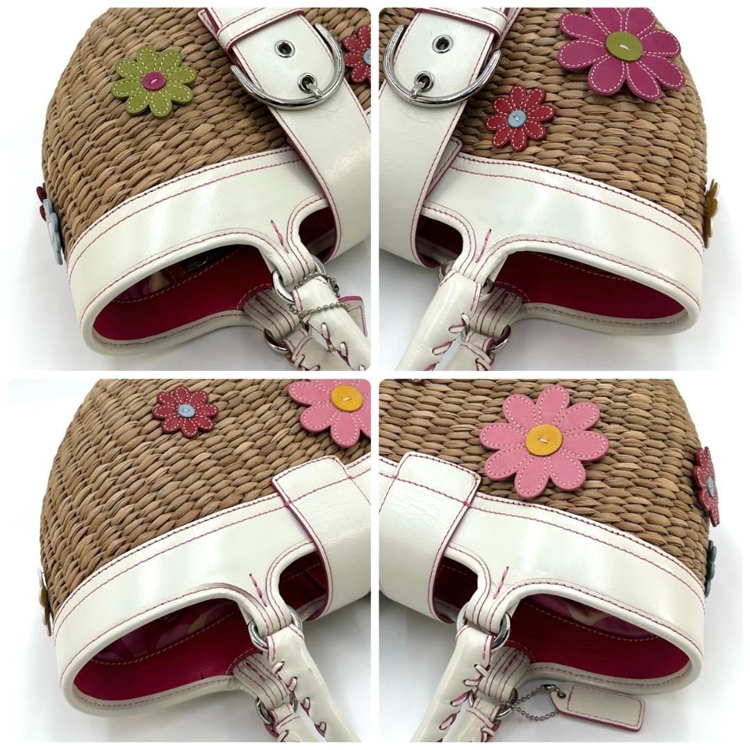 COACH コーチ ソーホー かごバッグ フラワーモチーフ 内側シグネチャー