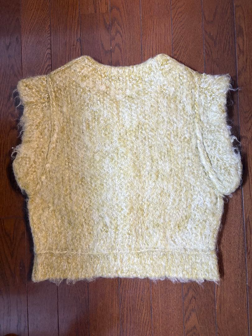 aoPERVERZE イエローニットベスト Fサイズ