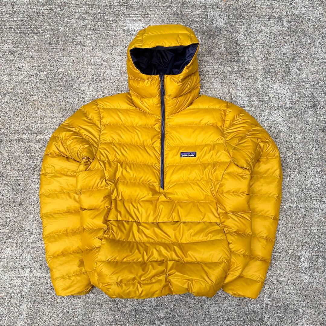 《希少/美品》パタゴニア ダウンセーターフーディ プルオーバー メンズM