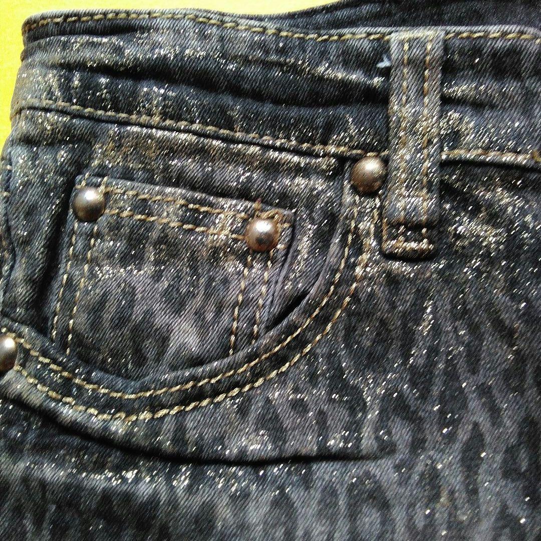 d.i.a.(ダイヤ)「 ヒョウ柄デニム ショートパンツ」サイズ24