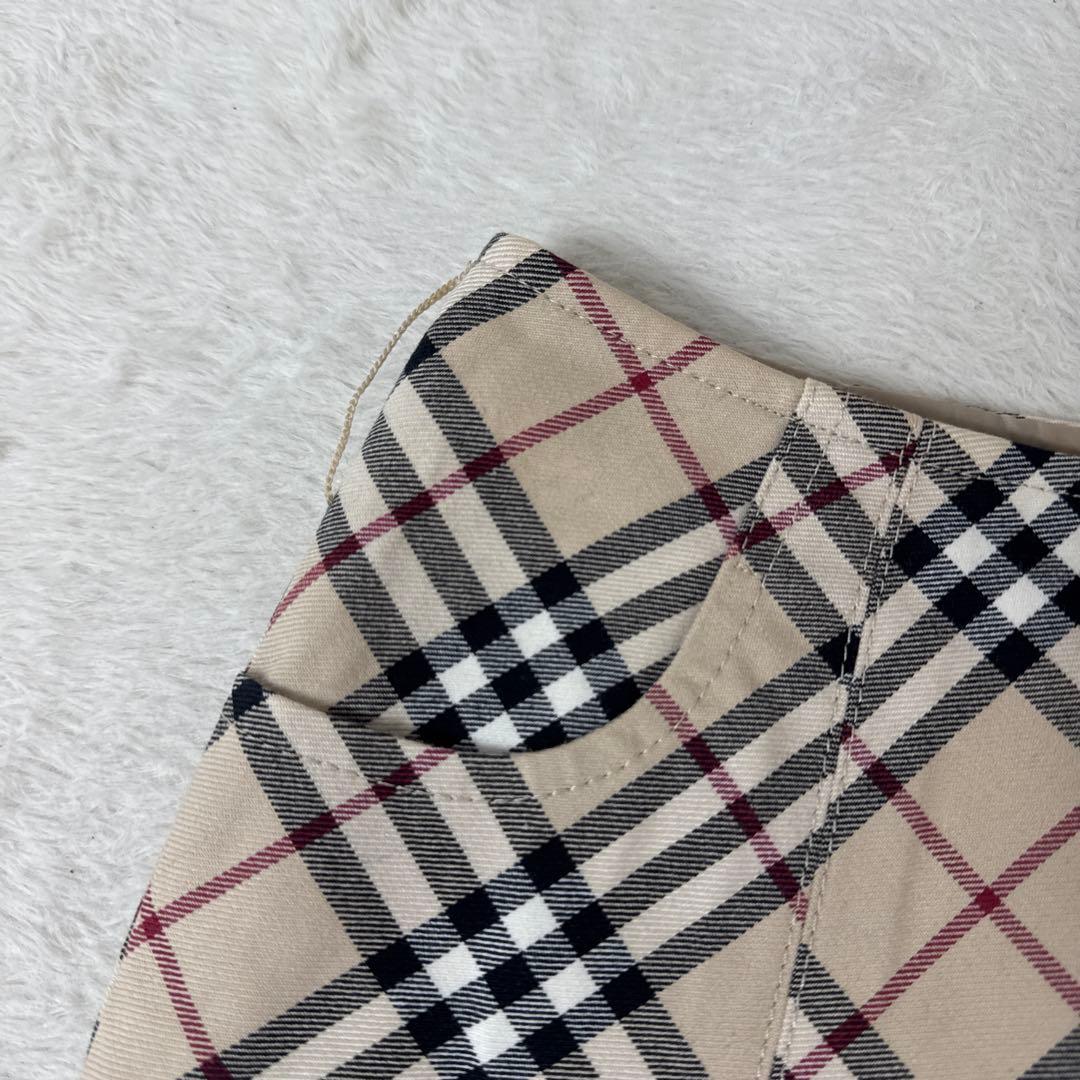 BURBERRY BLUE LABEL ノバチェック プリーツ ミニスカート
