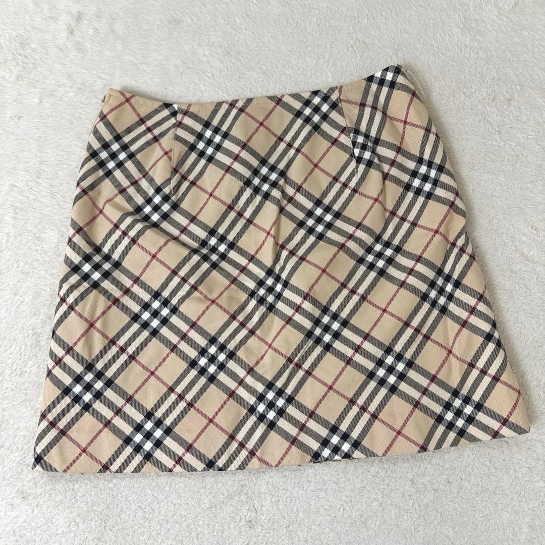 BURBERRY BLUE LABEL ノバチェック プリーツ ミニスカート