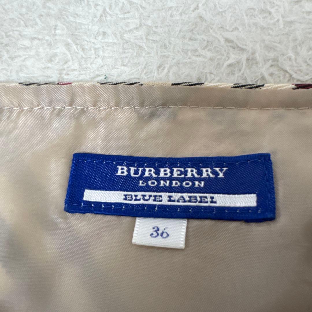 BURBERRY BLUE LABEL ノバチェック プリーツ ミニスカート