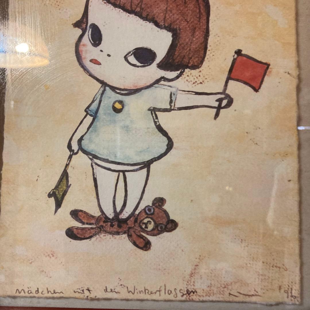 奈良美智　手旗信号少女　額入　特別額装版