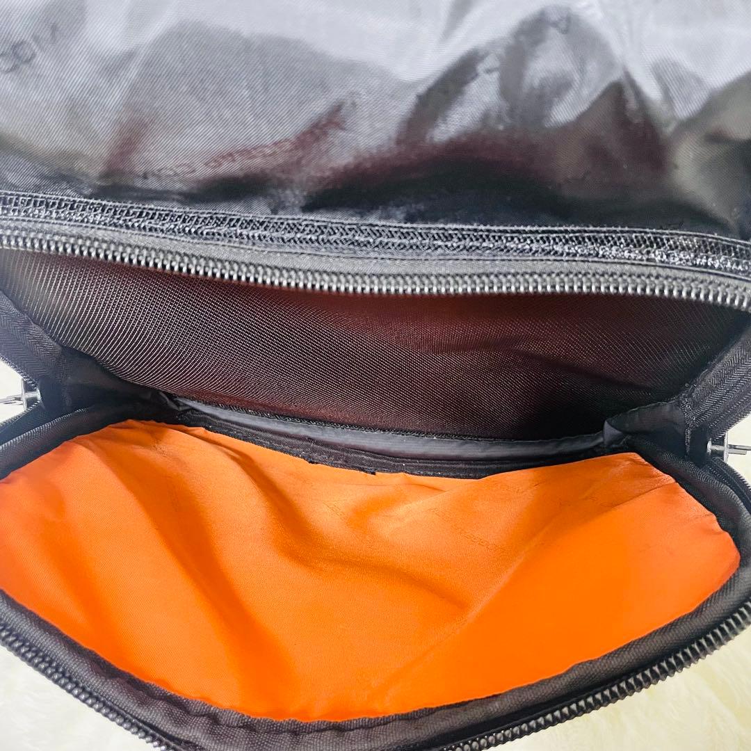 UDGレコードバッグ キャリーカート内蔵 Black インナーOrenge