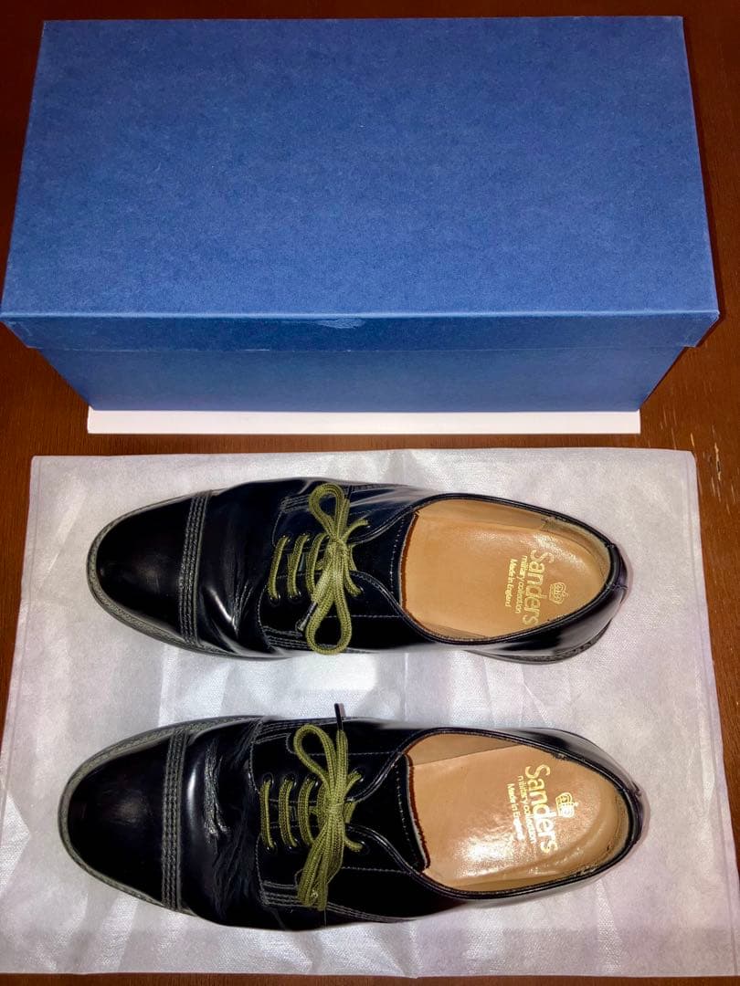 Sanders ミリタリーダービー 黒 ドレスシューズ GB7 25.5cm