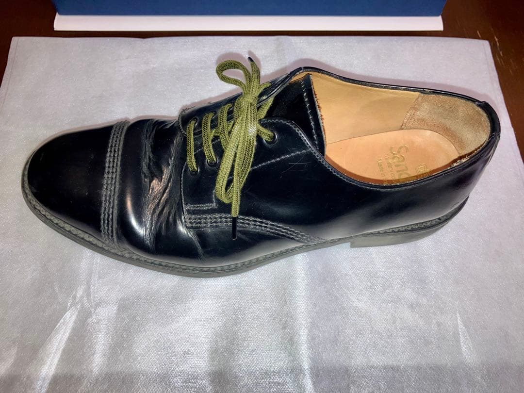 Sanders ミリタリーダービー 黒 ドレスシューズ GB7 25.5cm