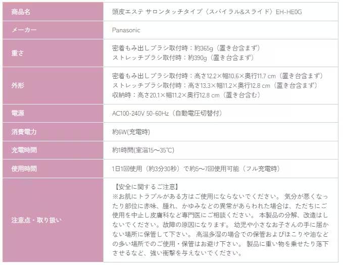 頭皮エステサロン EH-HE0G-T　中古品　頭皮マッサージャー