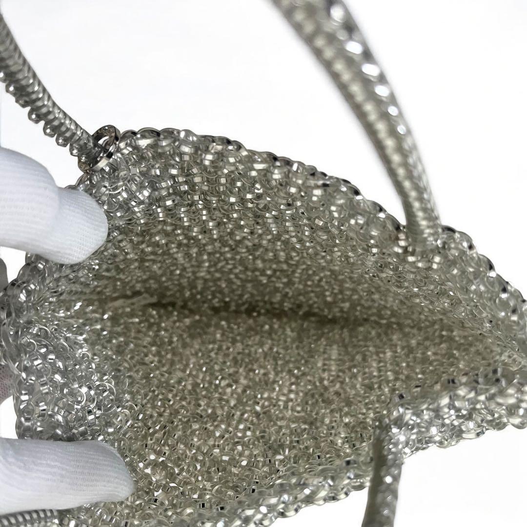 美品 アンテプリマ スタンダード スクエア ミディアム シルバー チェーン付き