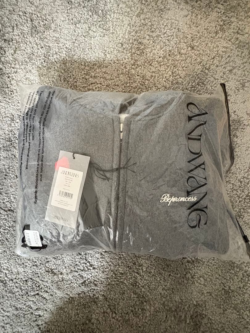 ♡andwang Kirakira zip up （gray）♡