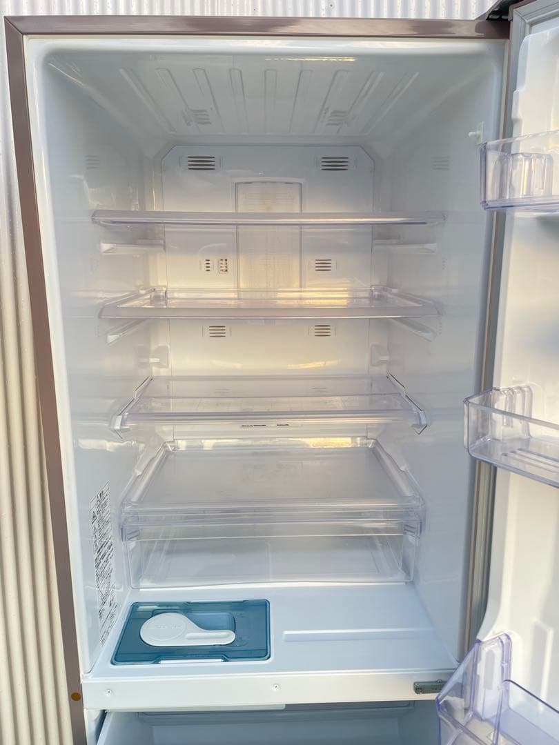 918三菱 おしゃれピンク 3ドア冷蔵庫 370L 自動製氷機能付き 静音 国産