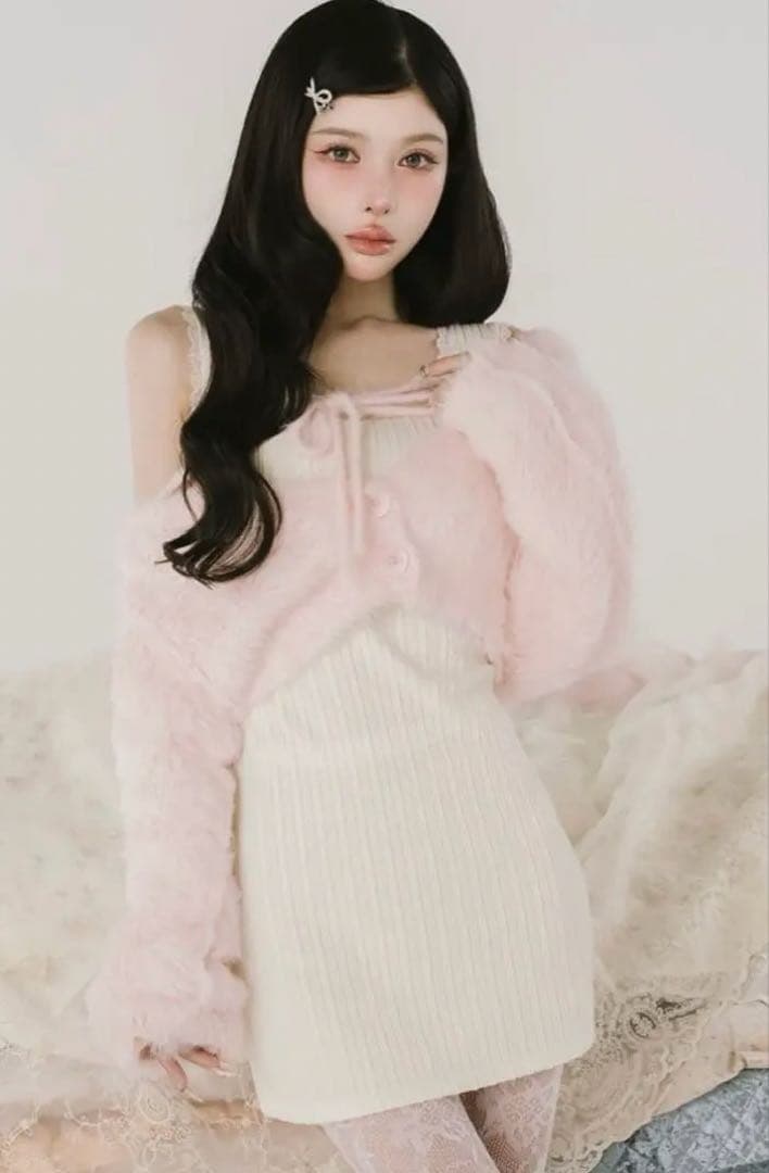 ダーリッチ ケーブルニットソーセットワンピース