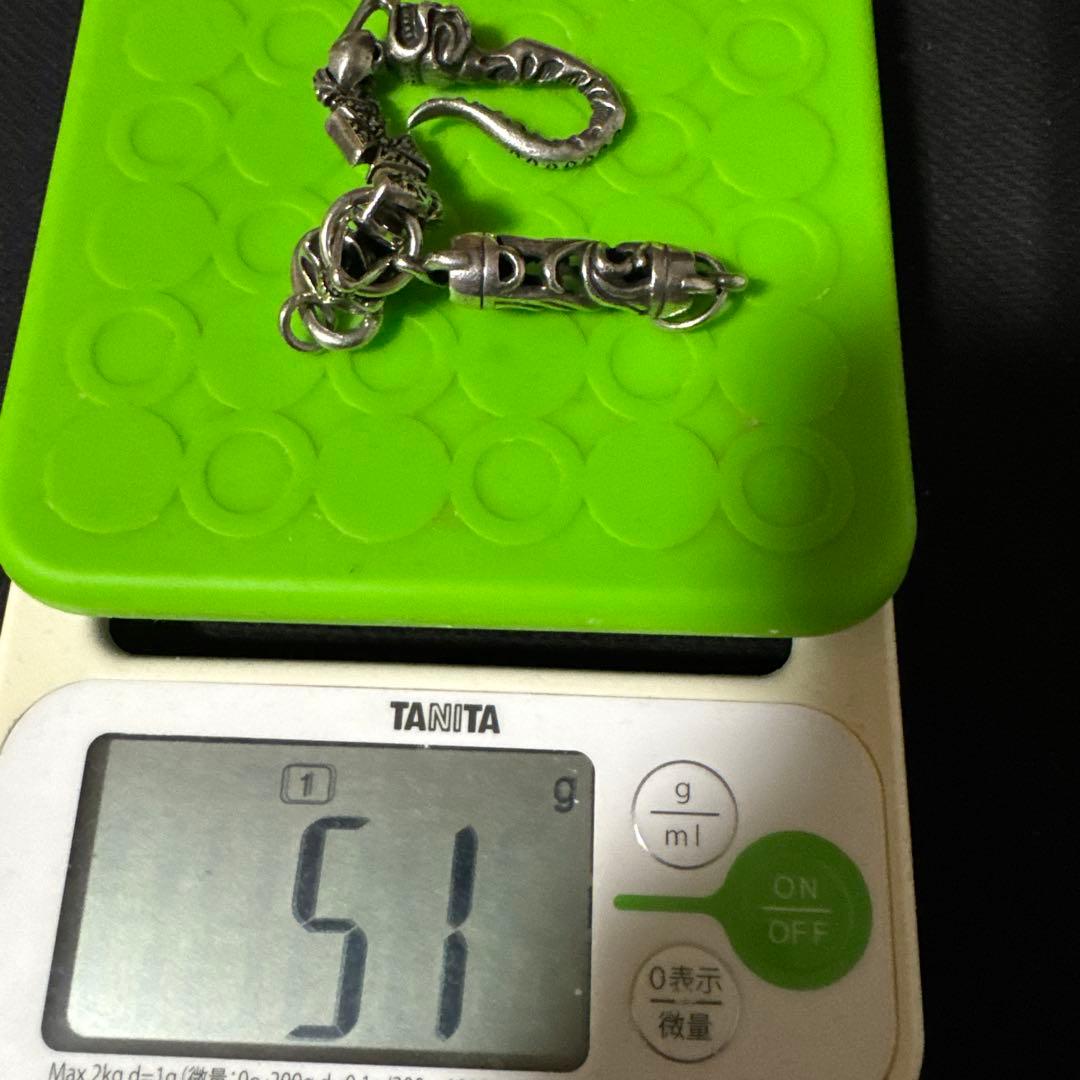 シルバー925スカルアイアンクロス　キーホルダー　値段交渉ok