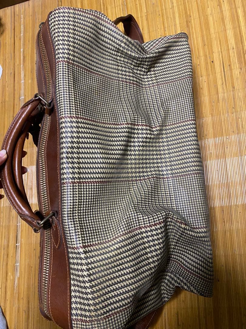 極美品 ラルフローレン 千鳥柄チェック柄 ボストンバッグ