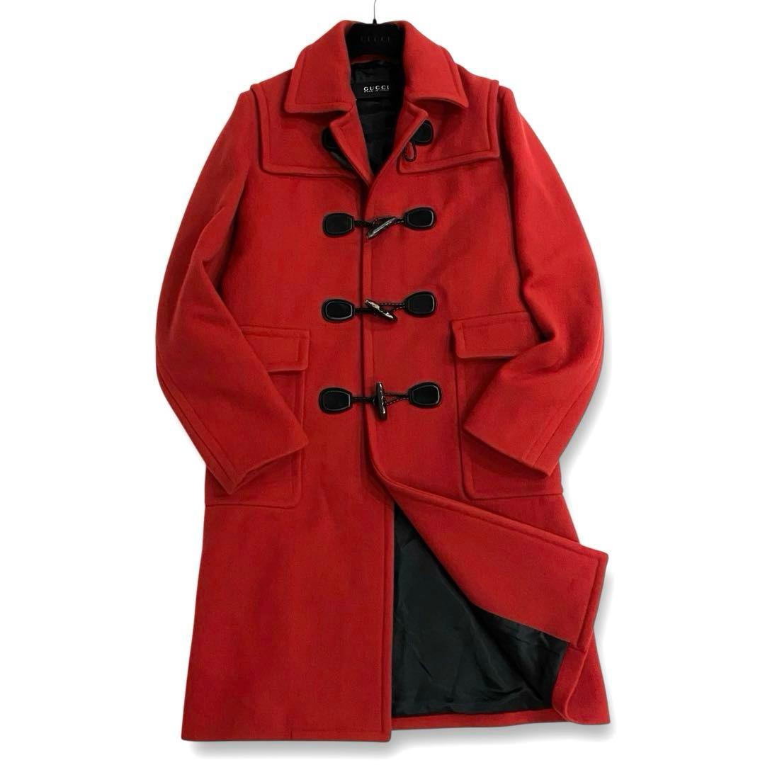 15-16AW★ミケーレ期★グッチ ダッフルコート 赤 メンズ 48 イタリア製