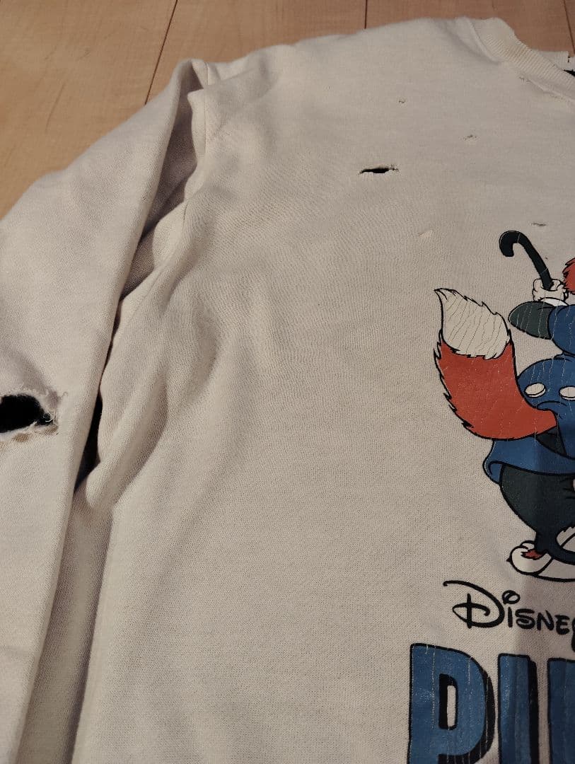 【セット】Disneyピノキオ ダメージスウェット L ライトベージュ