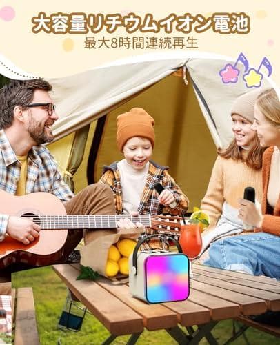 カラオケマイク Bluetoothマイク２本 日本語取扱説明書付き