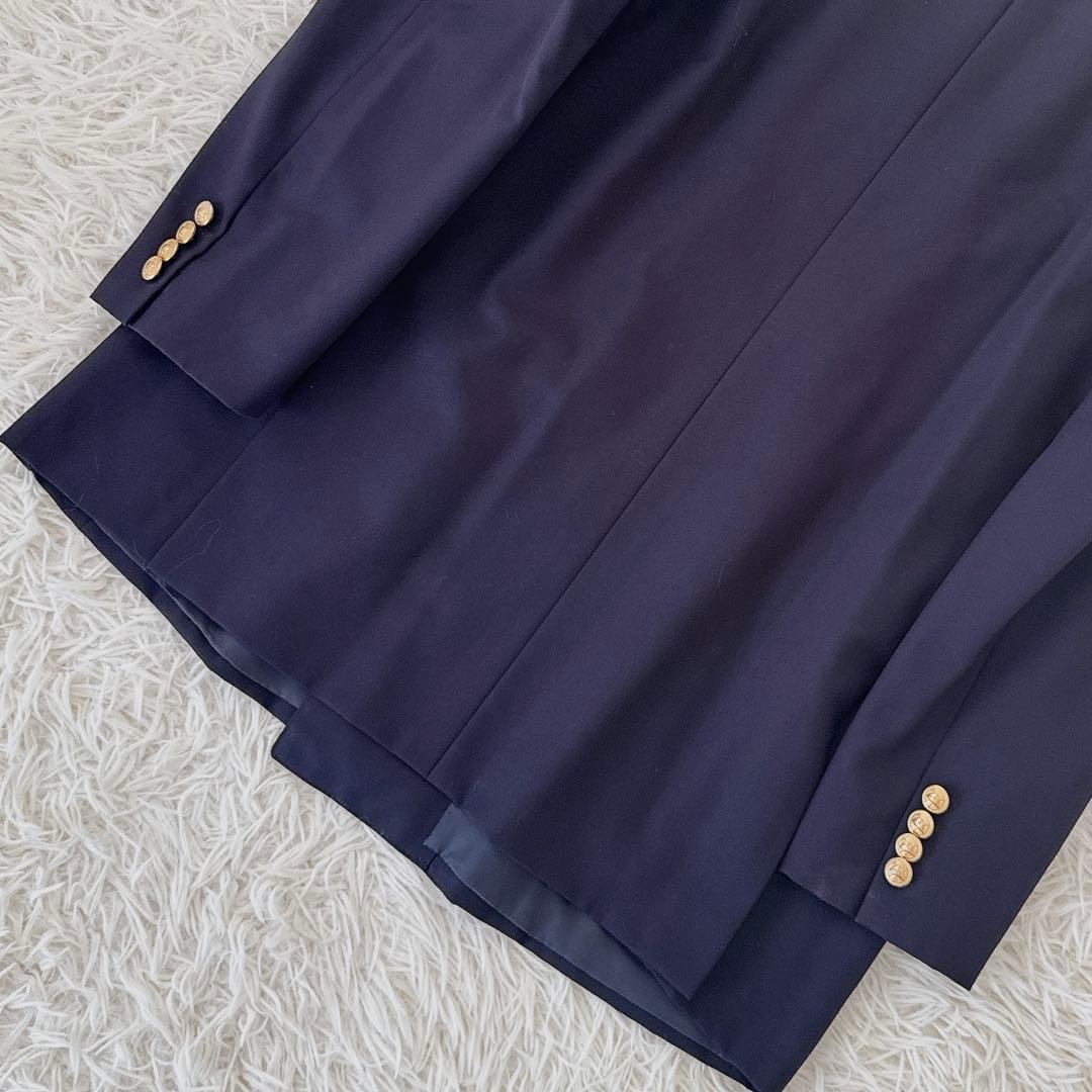 保管用カバー付✨大きいサイズ ポロバイラルフローレン 紺ブレ ダブル 金ボタン