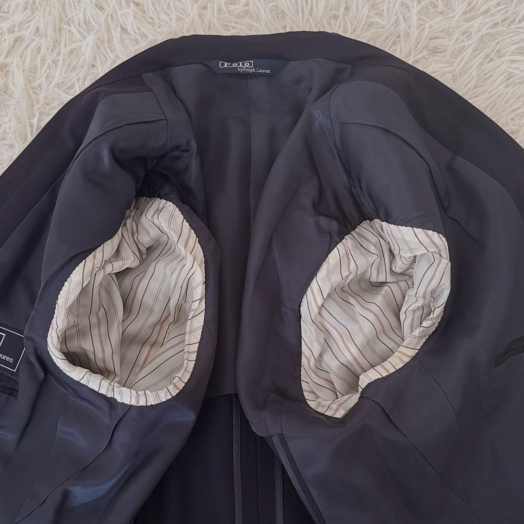 保管用カバー付✨大きいサイズ ポロバイラルフローレン 紺ブレ ダブル 金ボタン