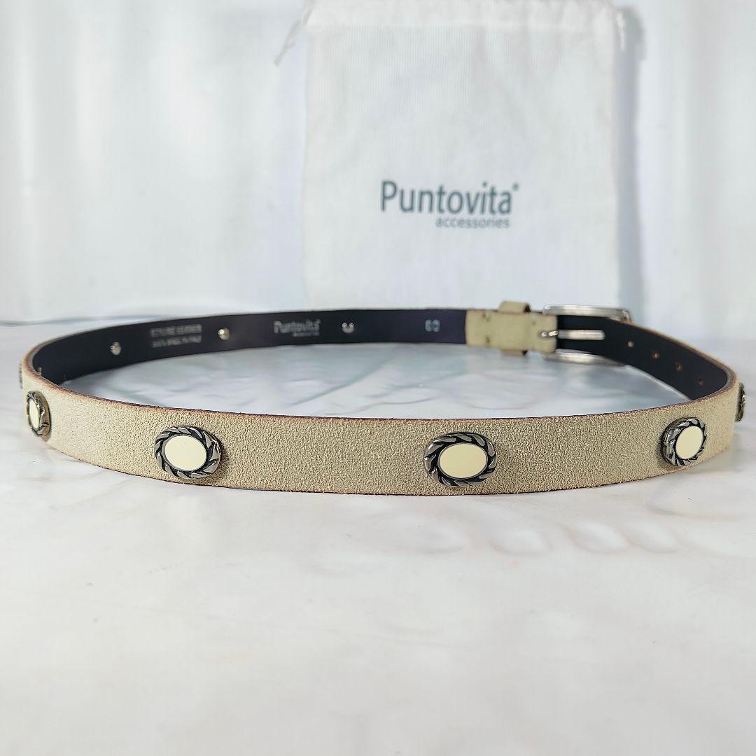 【極美品】Puntovita イタリア製　高級コンチョドレスベルト　袋付き正規品