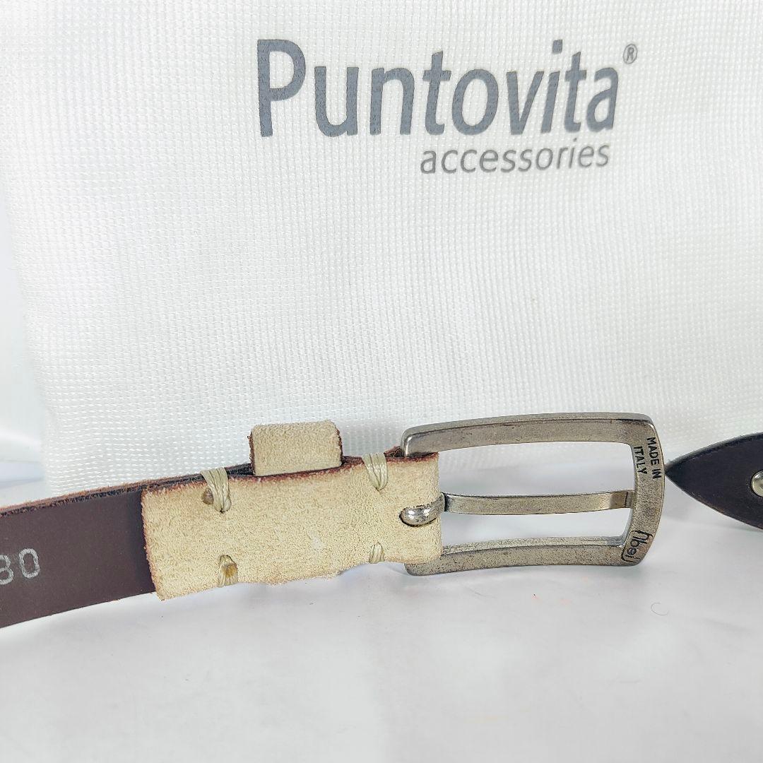 【極美品】Puntovita イタリア製　高級コンチョドレスベルト　袋付き正規品