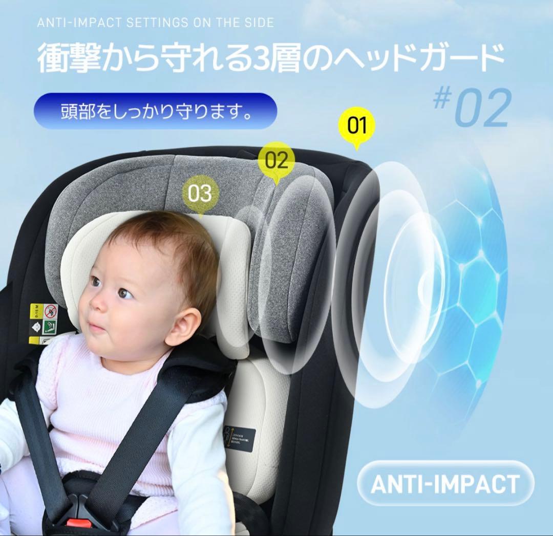 PP315133 ブラック 車用チャイルドシート ISOFIX対応