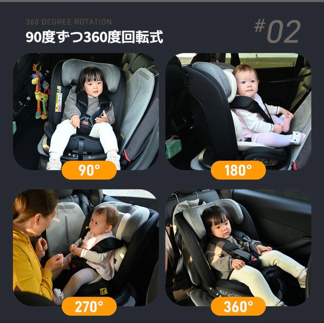 PP315133 ブラック 車用チャイルドシート ISOFIX対応