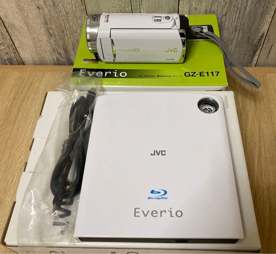 2012年製　JVC　GZ-E117 ビデオカメラ　専用BDライター付き