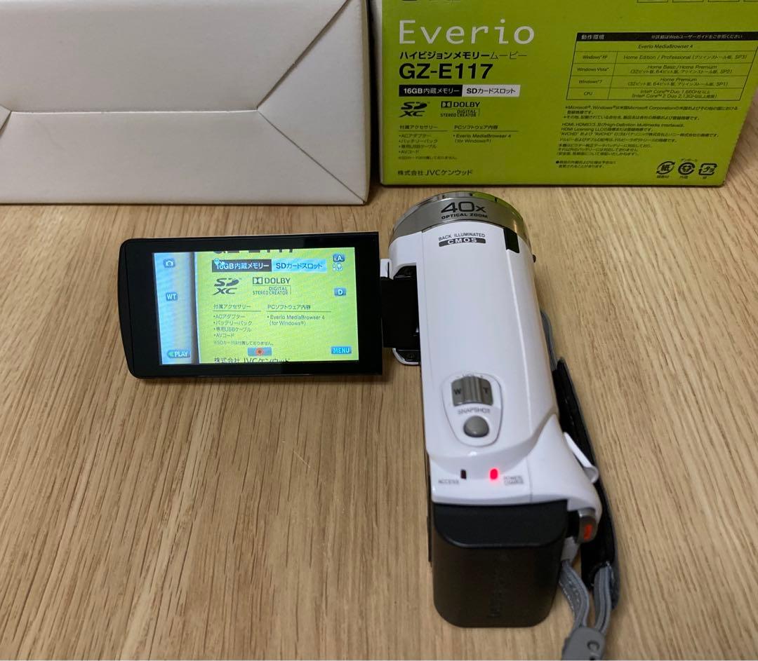 2012年製　JVC　GZ-E117 ビデオカメラ　専用BDライター付き