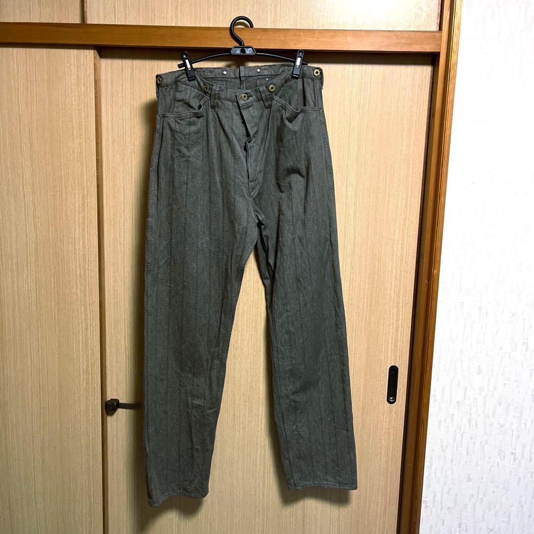 ヘラーズカフェ ストライプ柄　ワークパンク　W36