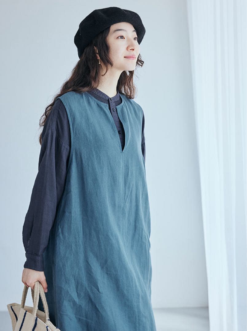 中川政七商店　麻の高密度織ワンピース