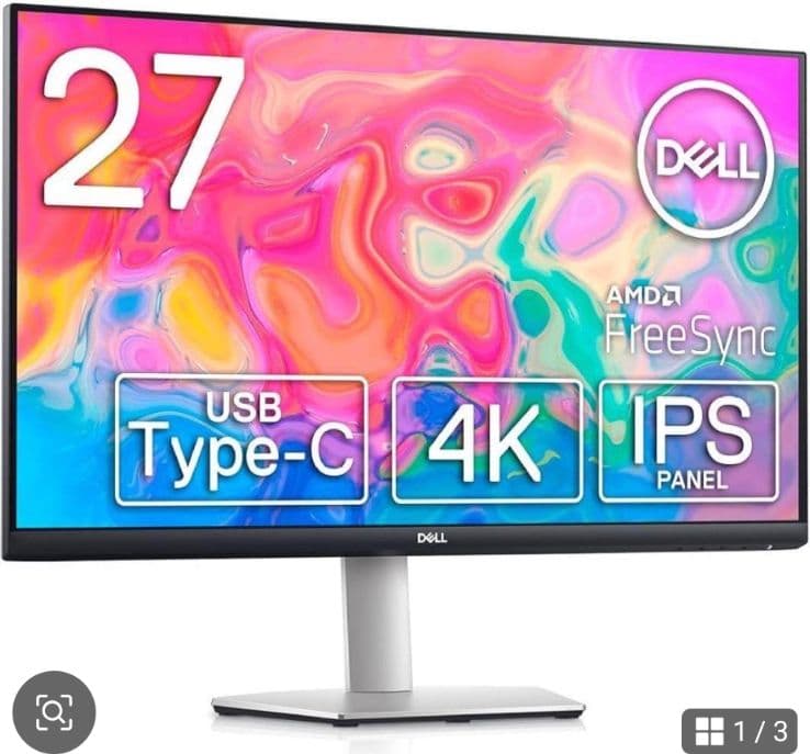 値下げ中【美品】DELL S2722QC 27インチ 4K USB-C給電