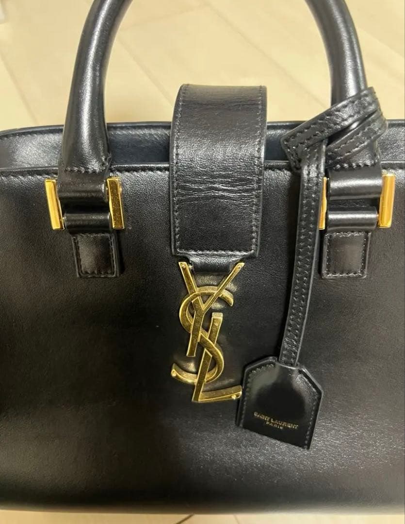 MomoCoco様SAINT LAURENT ブラックレザー ベイビーカバス
