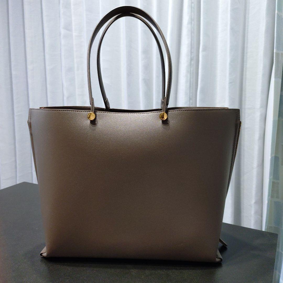 美品【E'POR】Y BAG Wide A4対応　ダークブラウン×オレンジ　ロペ