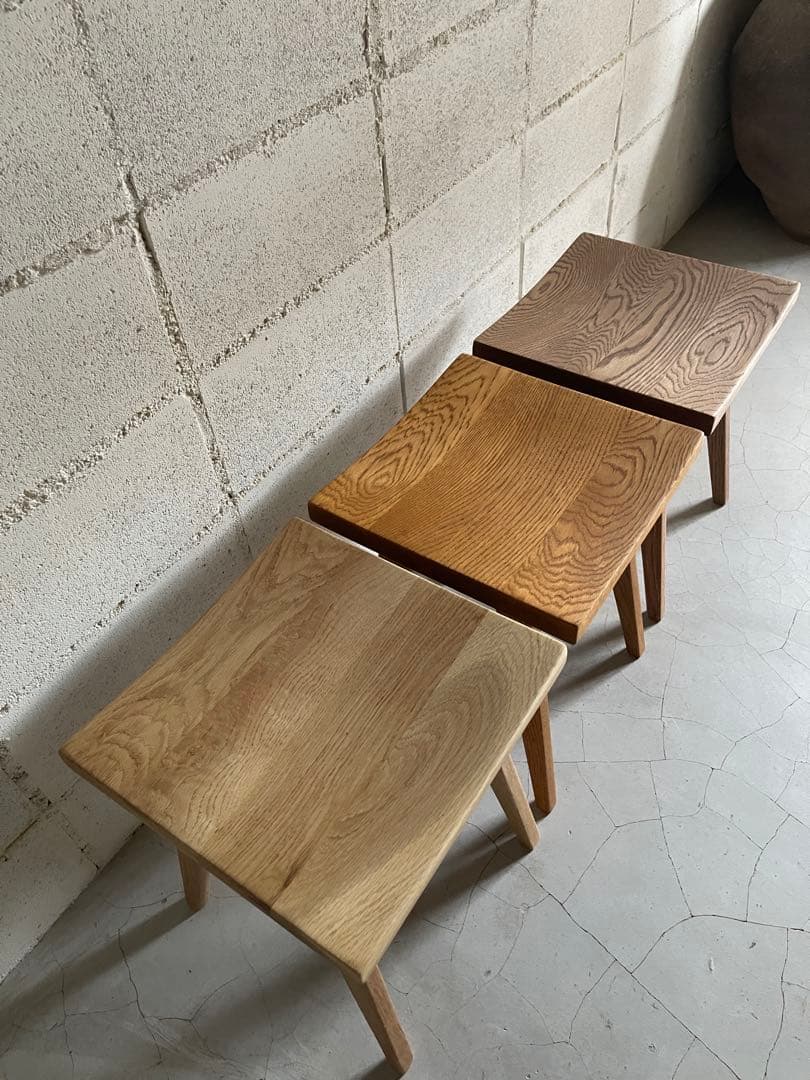 リフレッシュタイプチェア　ロータイプ　オーク無垢材　ウチダ　ナチュラル色