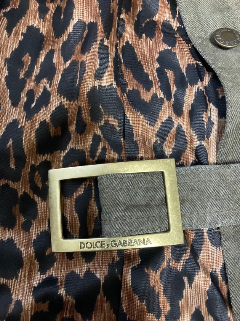 DOLCE & GABBANA ミリタリージャケット　ダメージ豹柄40 美品