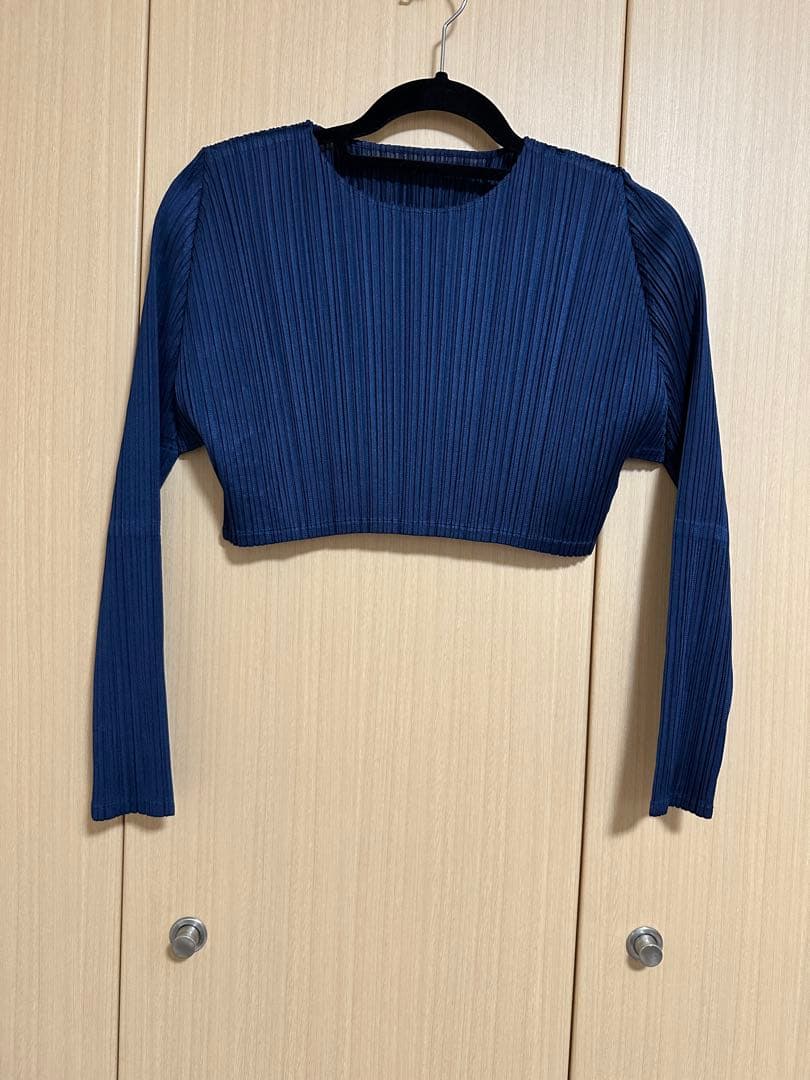 [超美品]PLEATS PLEASE ネイビー 長袖トップス
