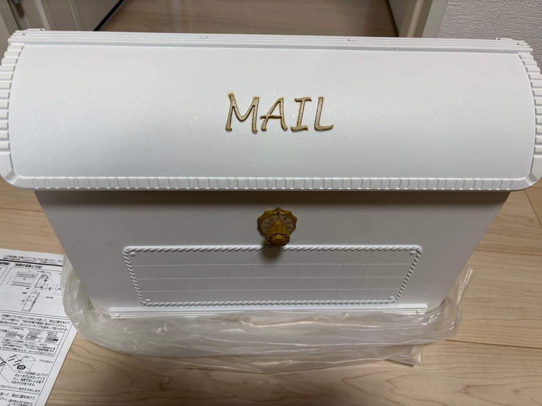 パナソニック　ユーロバック　漆喰ホワイト　アンティーク調　ポスト　お洒落