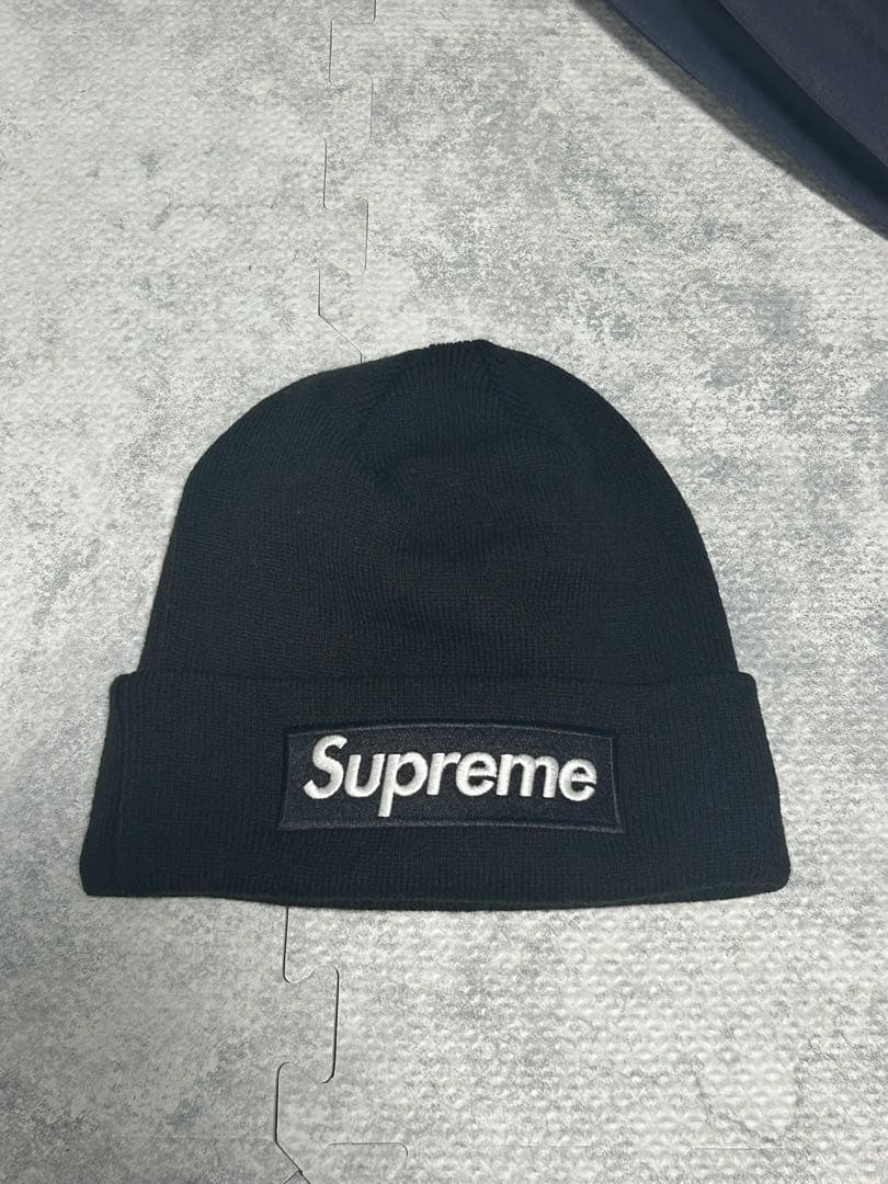 Supreme × New Era ボックスロゴビーニー ブラック