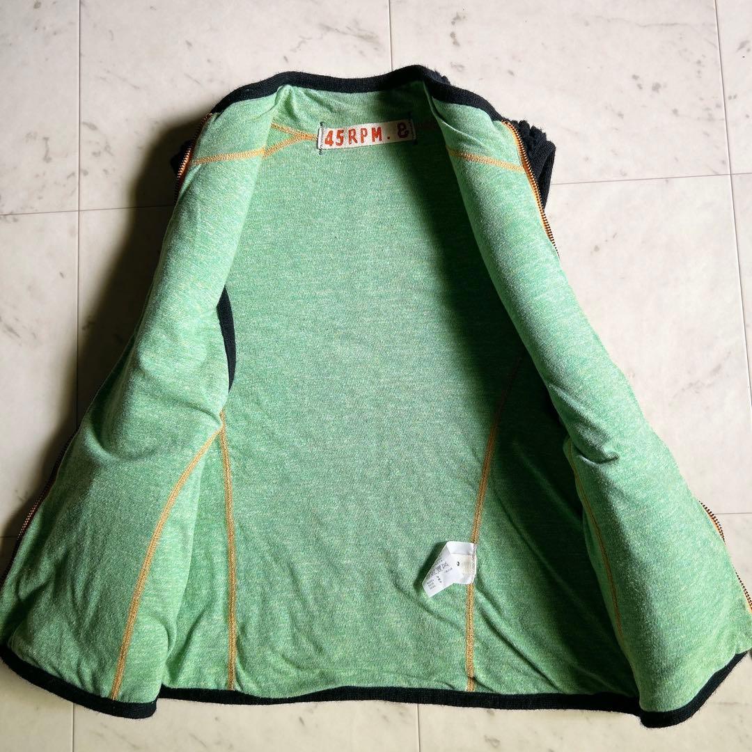 45rpm ウールコットン もこもこ ボアベスト 2 日本製