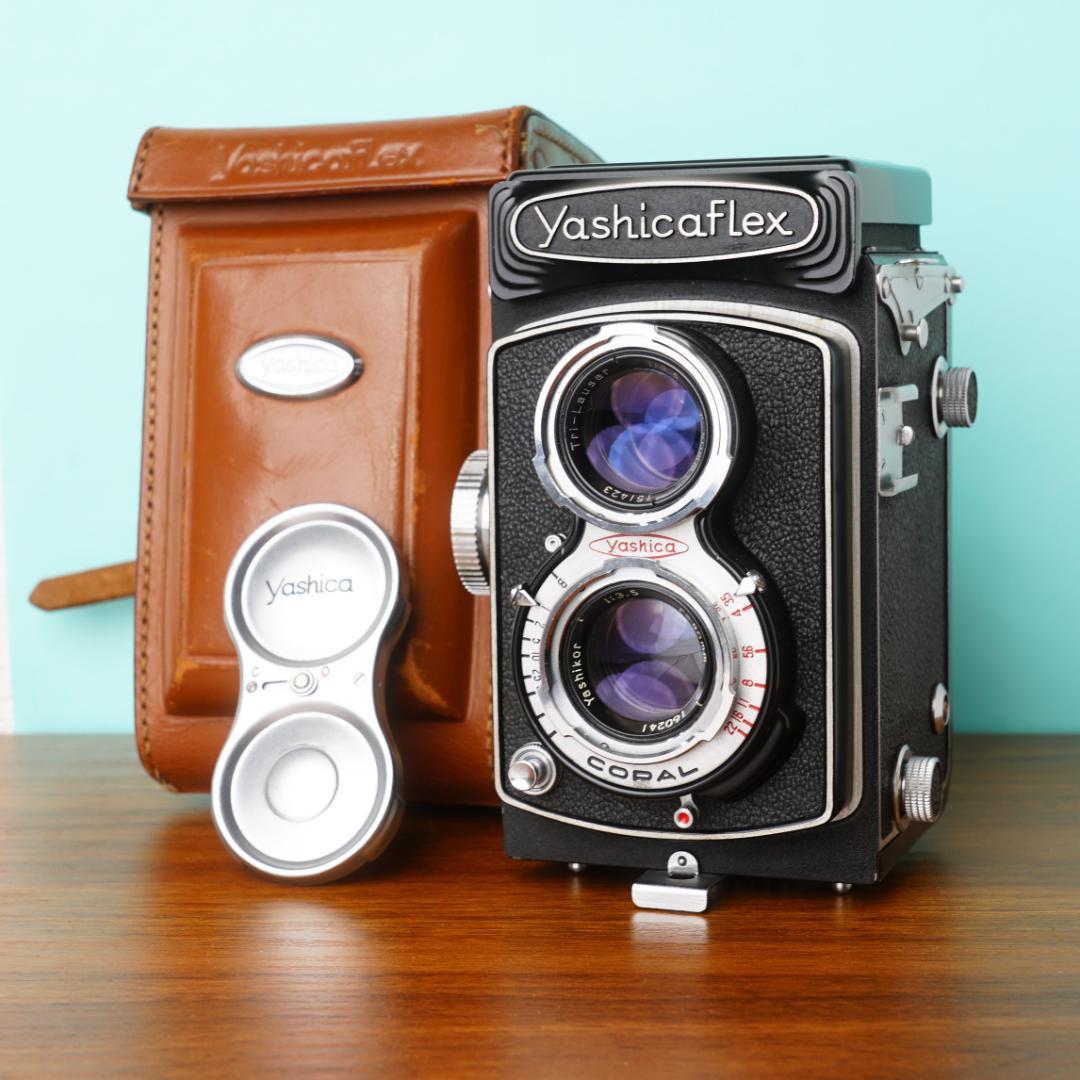 [美品] 完動品◎YASHICAFLEX C型 二眼レフ ケース付き #06