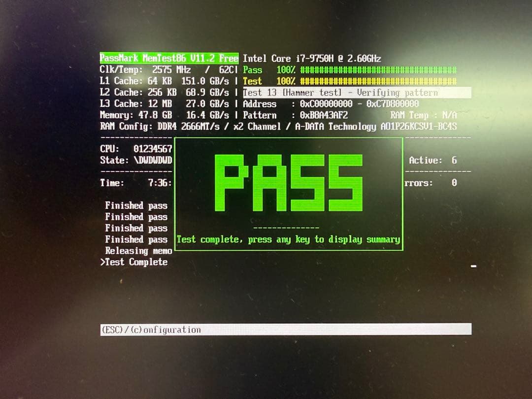 DDR4 メモリ　ノート用 16GB x2 (合計32GB) 動作確認済中古