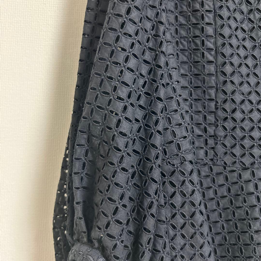 フォクシー　ブラウス　38 ブラック　Vacation アイレットレース