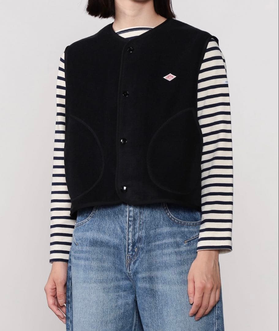 DANTON | フリース カラーレスベスト WOMEN