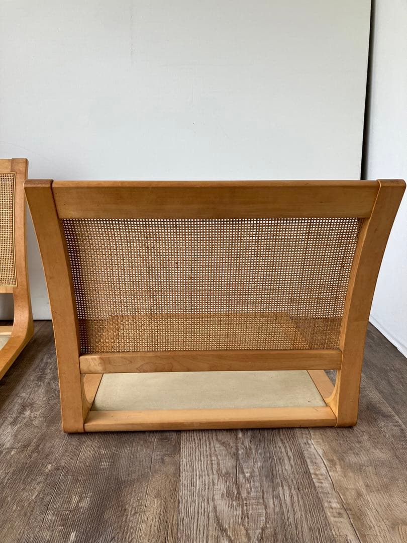 天童木工　座椅子　和モダン　こたつ椅子　ラタン　3点